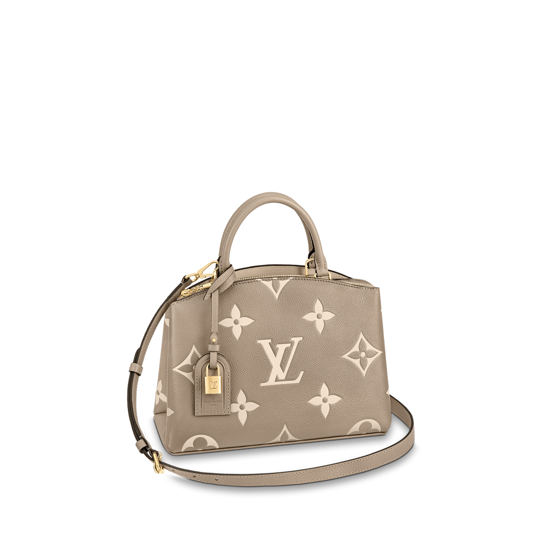 Louis Vuitton PETIT PALAIS Tote Bag Monogram Empreinte M58914 Dove/Cream